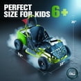 thumbnail image 5 of Aoemoe 48V Electric Go-Kart 1000W Brushless Speed Machine, 20 mph Top, 13" All-Terrain Tires, Tubular Steel Frame, 3-Step Lock, Hydraulic Disc Brake,Green, 5 of 8