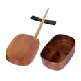 thumbnail image 4 of Fiambrera estilo Japonés Sunnimix Bento Box de madera Con palillos y Correa Talla L Marrón oscuro, 4 of 8