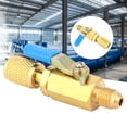 thumbnail image 6 of 3-Pack Ball Valve, R12/R134/AR410 Refrigerant Ball Valve Adapter Switch, 1/4" SAE Male to Female (1/4'' BV1414FM), HVAC Refrigeration Tool, Air Conditioning Repair Kit, Refrigeration Maintenance Kit, 6 of 9