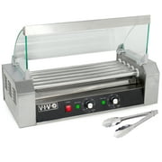 VIVO Electric 12 Hot Dog & Five (5) Roller Grill Cooker Warmer Machine and Cover