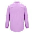 thumbnail image 6 of Iugvhana Business Dress Shirts for Men Button Down Lapel Regular Fit Solid Cotton Long Sleeve Shirt Slim Wrinkle Free Blouses Purple M, 6 of 6