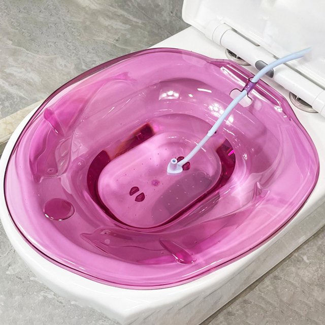 de asiento con enjuague para asiento de inodoro Asiento de inodoro antidesbordamiento de almacenar Lavabo colgante Portátil para que - púrpura Baoblaze Bañera de asiento para inodoro