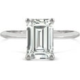 thumbnail image 4 of Charles & Colvard 14K White Gold Moissanite 9x7mm Emerald Engagement Ring-Size 7 2.52ct DEW, 4 of 7