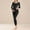 Black, variant on Maternity Thermal Underwear Set Long Johns Base Layer Womens Lounge Set Square Neck Long Sleeve Top and Pants 2 Piece Stretch Soft Solid Color Pajamas Sets