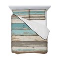 thumbnail image 7 of Farmhouse Blue Grey Brown Twin Size Down Alternative Comforter, Lightweight Comforter Quilt Bedding Set with Pillow Shams Vintage Ombre Wooden All Seasons Bed Comforter Duvet Insert 68"x86", 7 of 7