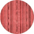 thumbnail image 1 of Ahgly Company Machine Washable Indoor Round Abstract Red Modern Area Rugs, 5' Round, 1 of 1