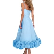 Ketyyh-chn99 Sun Dresses for Women Casual Summer Dress Formal Party Ball Gown Dress Ladies Elegant A-Line Evening Wedding Party Dresses Blue,XL