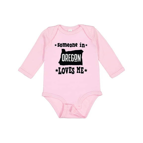 Inktastic Someone in Oregon Loves Me Boys or Girls Long Sleeve Baby Bodysuit