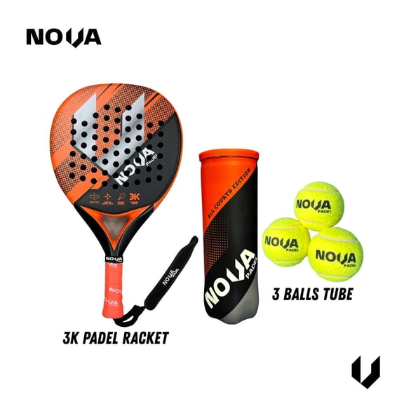 Nova Padel Racquet Racer 07   3 Padel Balls