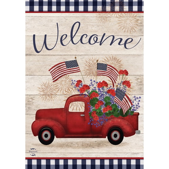 Briarwood Lane Garden Flag 12x18 For Outdoor Stars and Stripes Truck Patriotic Garden Flag Flags For Outside