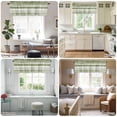 thumbnail image 6 of Abstract Waves Valances for Windows, Rod Pocket Kitchen Valance Curtains - Soft & Washable Small Window Treatment for Living Room, Bathroom, Stripes Watercolor Ombre Sage Green 42x12inch, 1 Panel, 6 of 9