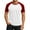 Red #077, variant on Godokuleh Men's Raglan Baseball T Shirts Cotton Crew Neck Short Sleeve T-Shirts Casual Soft Vintage Workout Athletic Tee Shirt Beige L