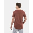 thumbnail image 2 of No Boundaries Men's & Big Men's Longline Curved Hem Elongated Tee Shirt, Sizes XS-5XL, 2 of 5