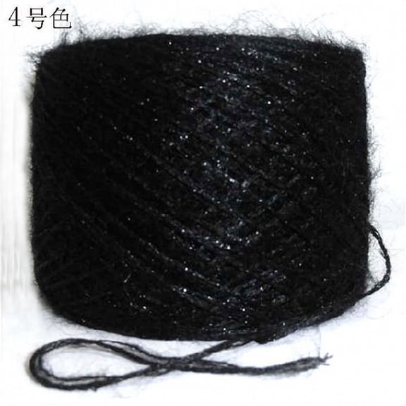 Firefly Hope 50g Soft & Shiny Yarn , Multicolor Yarn for Knitting, Crochet, Weaving, Landscapes Yarn, Multicolor Yarn for Knitting, Crocheting Yarn,Black