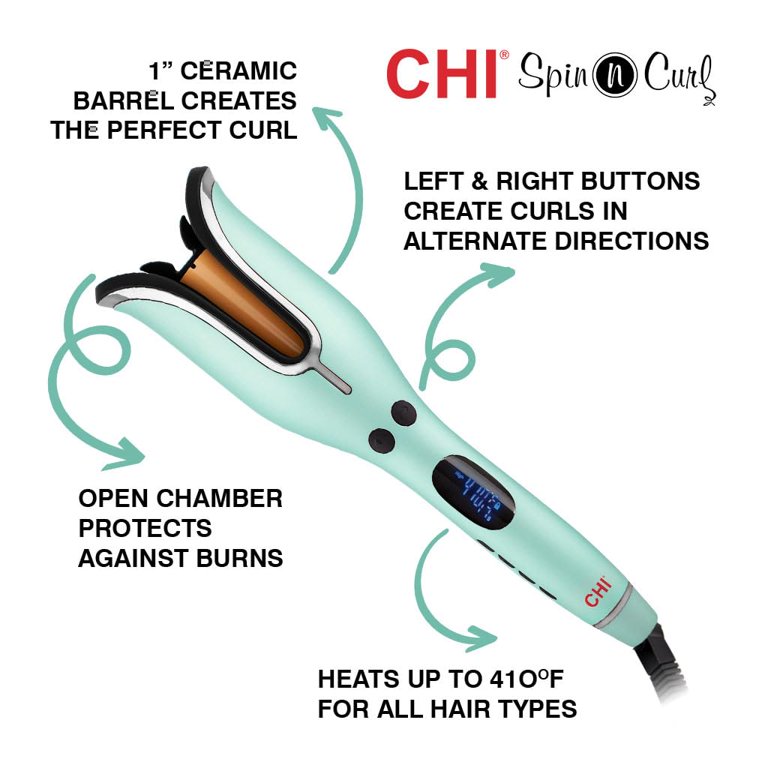 CHI Spin N Curl Special Edition - Mint Green, Frizz Reducing  display picture 3