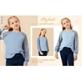 thumbnail image 4 of LANGWYQU Hollow Up Long Sleeve Kids Casual Children Girls Shirt Blouse 5- 14 Years, 4 of 5