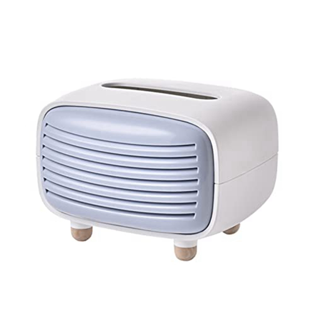 Radio Type Tissue Box Case Container Paper Towel Holder Living Room Home Decor, Convenient and Useful Blue Purple
