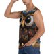 thumbnail image 3 of Balery Quirky Owl With Glasses Camisetas sin mangas para hombre, absorbe la humedad y protege contra el mal olor.-Large, 3 of 7