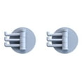 thumbnail image 1 of decor hangers,Adhesive Hook Rotatable Strong Bearing Stick Hook Bathroom Wall Rack Tools 2PC ornament hooks,Gray, 1 of 1