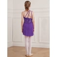 thumbnail image 2 of DPOIS Kids Girls Lyrical Dance Dress Skirted Leotard Ballroom Costume Purple 10, 2 of 7