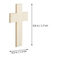 thumbnail image 2 of Raindrops Wooden Cross Shaped Crafts Blocks for Decor Beige Color Smooth Wood Surface Perfect for DIY, 2 of 8