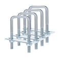 thumbnail image 3 of GUOOL 4x U Bolts Reliable Heavy Duty for Industrial Rectangular Wood Metal Objects M8 60x100mm, 3 of 9