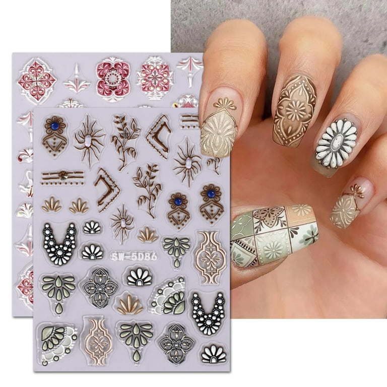 lace designs on nails