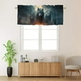 thumbnail image 2 of Fantasy Wolf Curtain Valances for Kitchen Windows Wild Animal Themed Wolves Rod Pocket Valances for Bedroom Living Room Dining Room 54 by 18 in, 1 Panel, 2 of 6