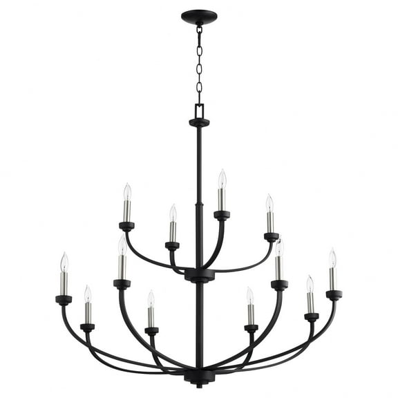 6160-12-69-Quorum Lighting-Reyes - 12 Light 2-Tier Chandelier     -Traditional Installation