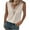 Beige, variant on Giftesty Womens Casual Solid Color V Neck Tank Tops Sleeveless Lace Stitching Vest Tops