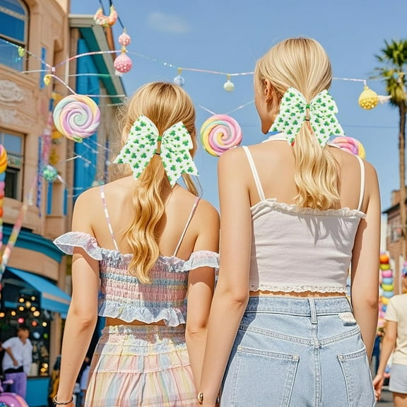 HongHeng 1Pc Large Cheer Bows Hair Bows Girls Cheerleading Bows Bulk Elastic Band Ponytail Holder for Teen Girls College Sports Competition