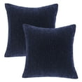 thumbnail image 6 of Phantoscope Pillow Covers Set of 2, 18x18 inch, Corduroy Velvet, Navy, Decorative Couch Cushion Covers, 6 of 6