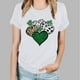 thumbnail image 2 of Camisetas de Manga Corta para las Mujeres de Moda Imprimir Cuello Redondo Camiseta, Mezcla de Poliéster Ligero para Primavera Verano Otoño, 2 of 8