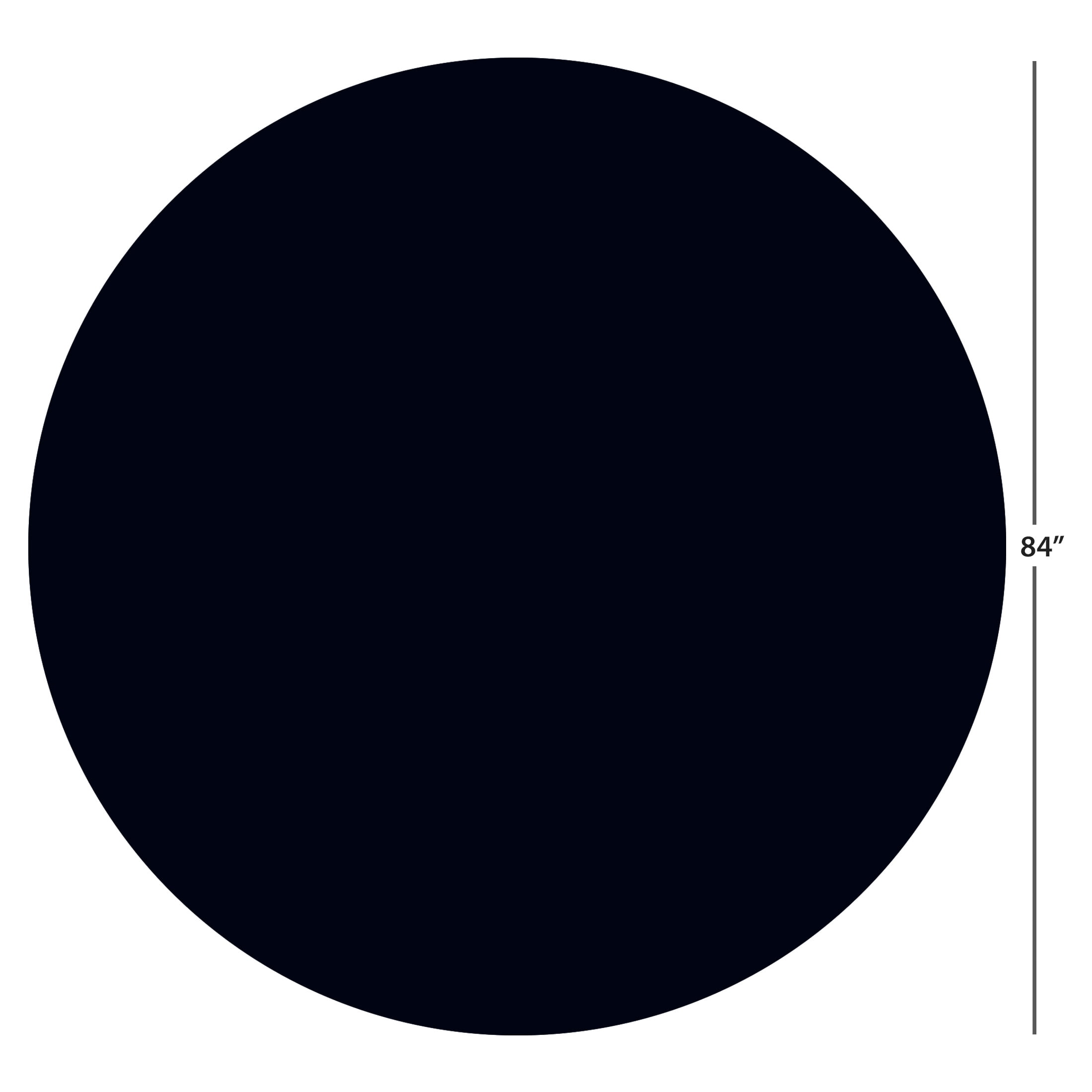 1CT 84IN Black Round Plastic Table Cover by Way To Celebrate