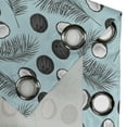 thumbnail image 5 of Ambesonne Palm Leaf Grommet Curtain, Hawaiian Tropical, 50" x 54", Aqua Black White, 5 of 6