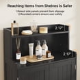thumbnail image 5 of 40" H Bathroom Storage Cabinet, Freestanding Wood Storage Cabinet with 2 Doors & Adjustable Shelves, Perfect for Bathroom, Kitchen, Living Room, Black, 5 of 12