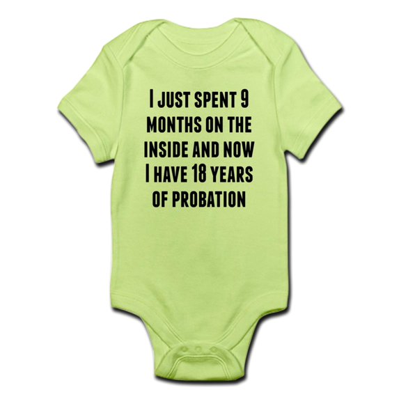 CafePress - 9 Months On The Inside Body Suit - Baby Light Bodysuit