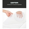 thumbnail image 4 of ZUEXT 11" x 50" Clear Skateboard Grip Tape, Waterproof Scooter Griptape, Longboard Grip Tape, Anti Slip Bubble Free Transparent Griptape for Rollerboard Stairs Pedal Wheelchair Step (125x27cm), 4 of 8