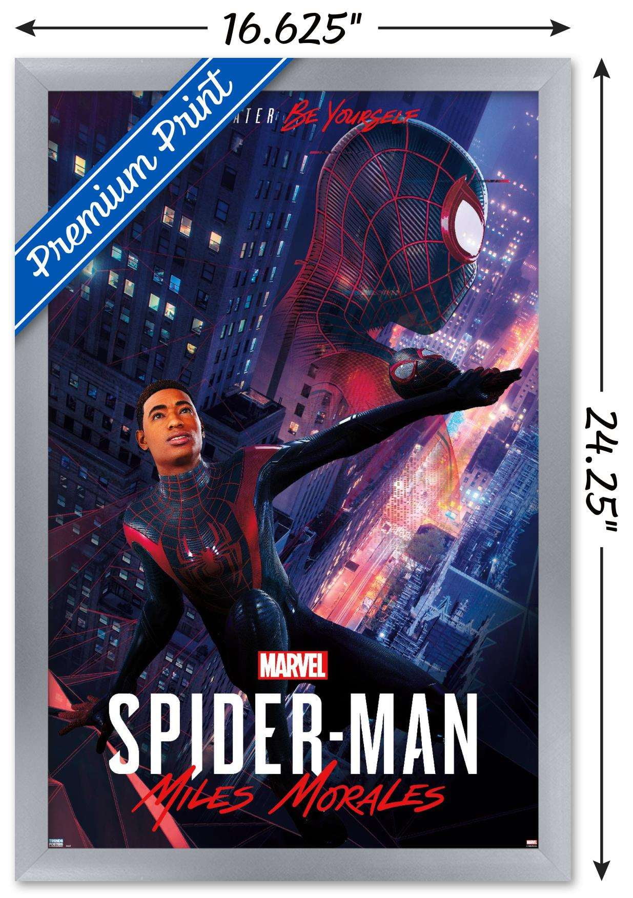 Marvel's Spider-Man: Miles Morales - Pose Wall Poster, 14.725 x 22.375,  Framed 