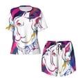 thumbnail image 4 of Lsque Colorful Bulldog Women's Short-Sleeved Pajama Set - 2 Piece Soft and Lightweight Sleepwear Set-Medium, 4 of 9