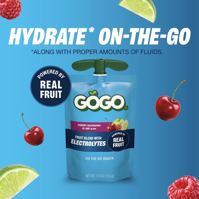 GOGO Electrolytes No Sugar Added Cherry Raspberry & Lime Fruit