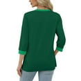 thumbnail image 6 of aidice 3/4 Length Sleeve Womens Tops Casual Crewneck Loose Comfy Shirts Solid Color Fashion Tee Shirts, 6 of 7