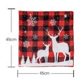 thumbnail image 3 of Funda de almohada Irfora Funda de almohada navideña Funda de almohada de lino Funda de cojín lavable Nueva oficina en casa Coche Cuadrado decorativo 18X18 pulgadas Regalo de Navidad Irfora Funda de almohada, 3 of 7