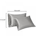 thumbnail image 2 of 2 Pack Silk Pillowcase for Hair and Skin Ultra Silky Satin Pillowcase, Silk Pillow Covers with Envelope Closure, Both Sides Artificial Silk, Multi Color & Size- Queen Size (20"x40"), 2 of 6