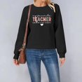 thumbnail image 2 of Clothing 2025 Yajing Oversized Sweatshirt for Women Crewneck Sweatshirts Women Fleece Sweatshirt Funny Teacher Life Crewneck Pullover Tops Casual Mama Sweater S Black, 2 of 6