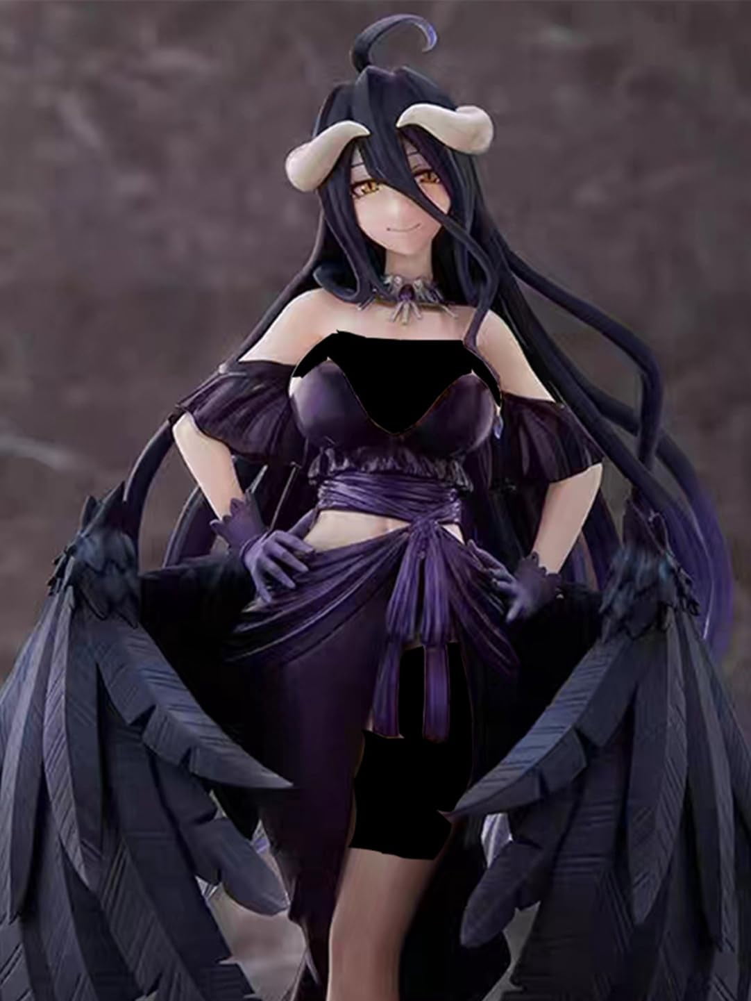 New Overlord Albedo (Black Dress Ver) Character Anime Model Statue Action Figures Desktop Ornament Popular Decorations Fan Souvenirs Creative Gift Collectable