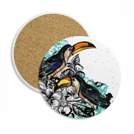 

Ink Painting Toco Tropical Bird Coaster Cup Mug Tabletop Protection Absorbent Stone