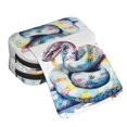 thumbnail image 4 of Sikiie Watercolor Snake Print Flip Double-layer Pencil Case, All-purpose Stationery Bag for Study and Office, Zipper Design, Unisex, 4 of 7