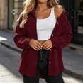 thumbnail image 3 of Maplenight Corduroy Shacket Jackets for Women Collared Button Up Tops with Pockets Long Sleeve Oversized Loose Fit Casual Outerwear Tops, 3 of 5