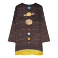thumbnail image 3 of Solar System Retro Loose Dress Evening Dress Summer Dresses for Women Luxury Dress Long Sleeved Dress, 3 of 4